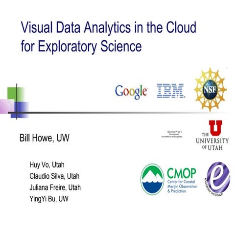 Visual Data Analytics in the Cloud for Exploratory Science