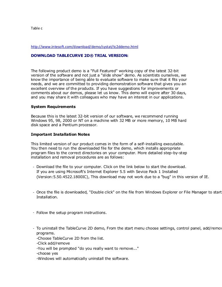 Tablecurve 2d v5.01 crack - dlbesta