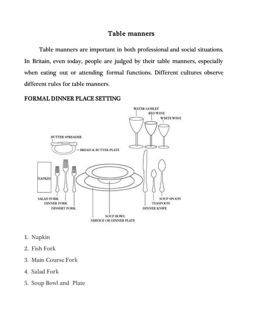 Table manners