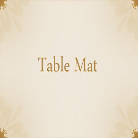Table Mat | PDF