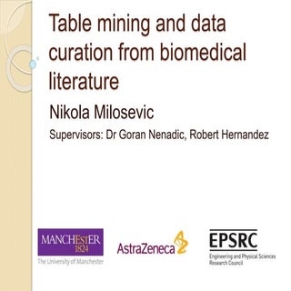 Table mining and data curation from...