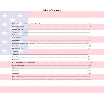 Table of contents OK