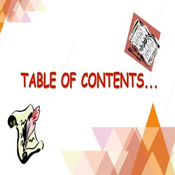 Table of Contents
