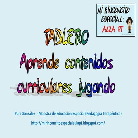 Tablero para aprender contenidos curriculares jugando