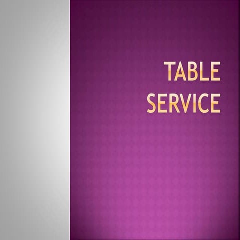 Table service