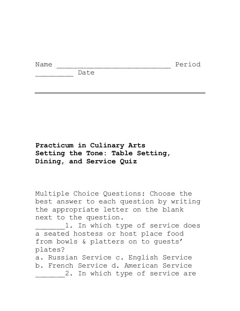 Fitfab English 8 Types Of Table Service