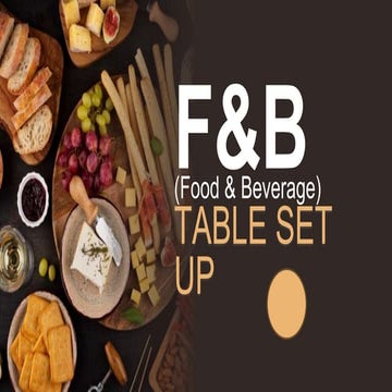 Food table set up grade  demonstration method