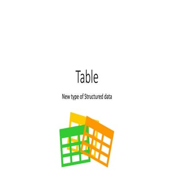 Table structured schema markup