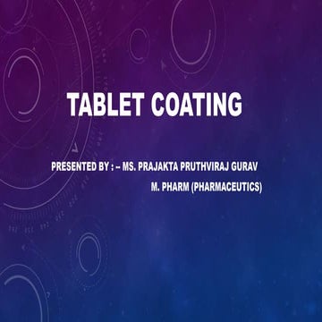 Tablet coating