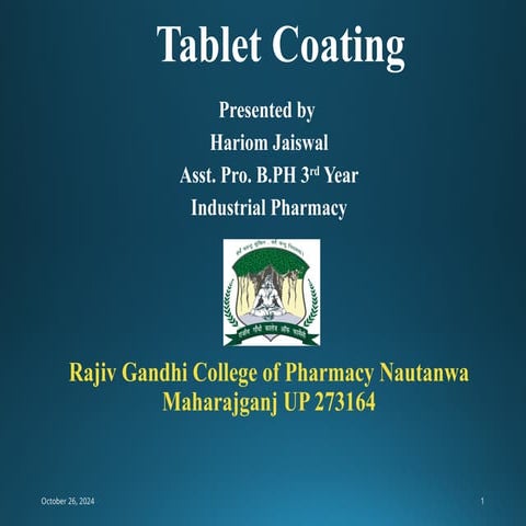 Tablet Coating.                     pptx