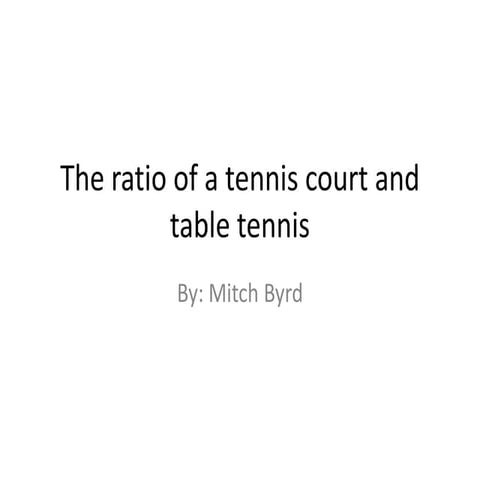 Table tennis vs tennis courts