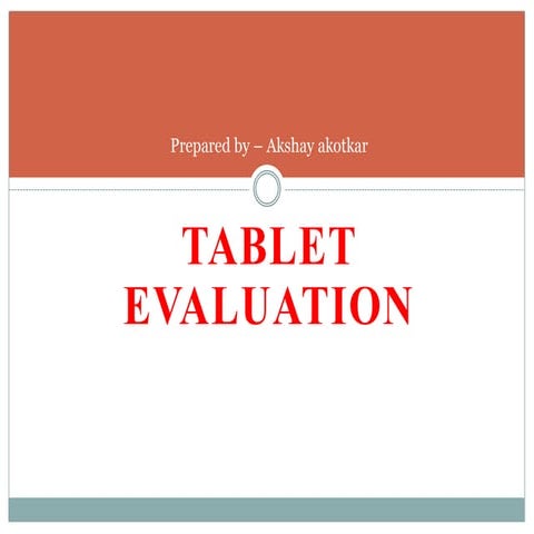 Tablet evaluations | PPTX