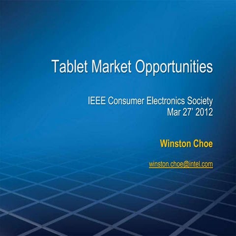 Tablet Market Opportunities