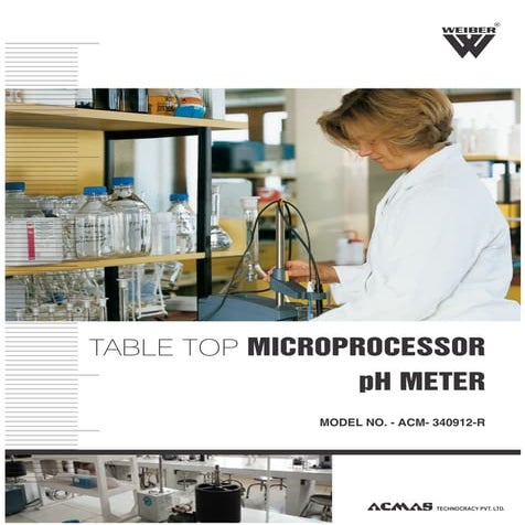 Table top microprocessor p h meters