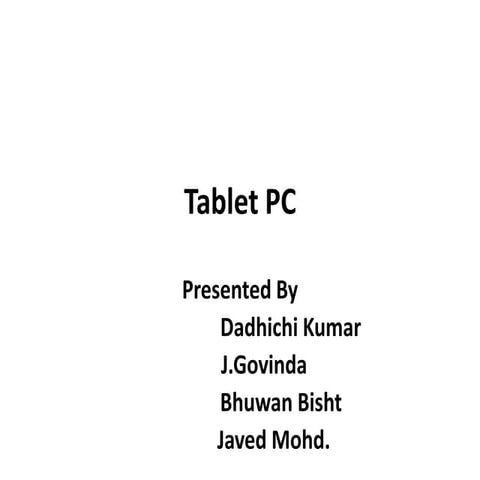 Tablet pc