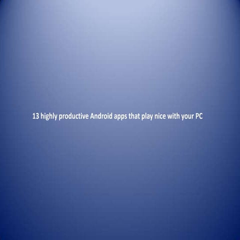 Android Tablet & PC Sync