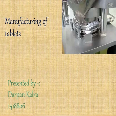 Tablets presentation by darpan kalra