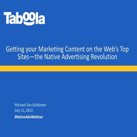 The Native Advertising Revolution