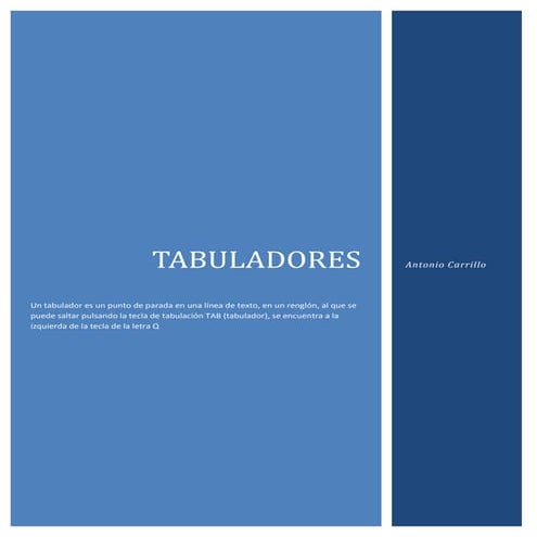Tabuladores Word 2010