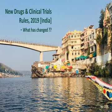 Tabular summary of New Drugs & Clinical Trials Rules, 2019 [INDIA]