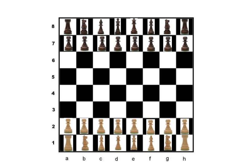 Tabuleiro de xadrez com peças
