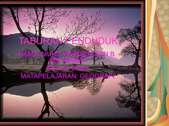 Taburan Penduduk di Malaysia