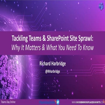 Tackling SharePoint Site And Microsoft Teams Sprawl In Microsoft 365 What You...