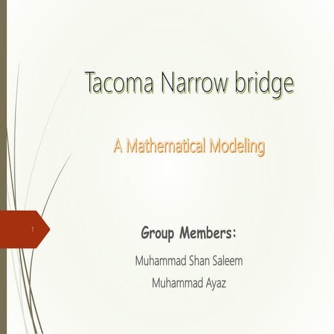 Tacoma narrow bridge math Modeling