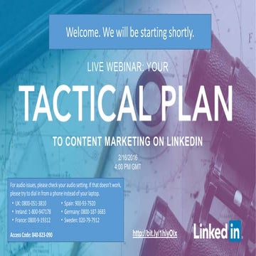 Tactical Plan to Content Marketing on LinkedIn