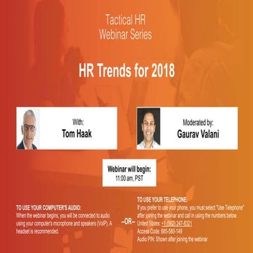 Tactical HR: Trends for 2018