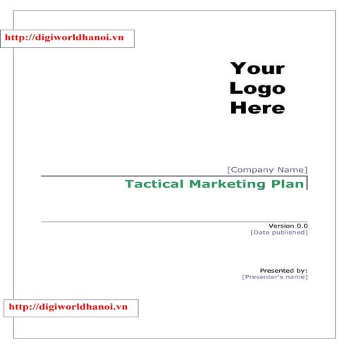 Tactical Marketing Plan | DOC