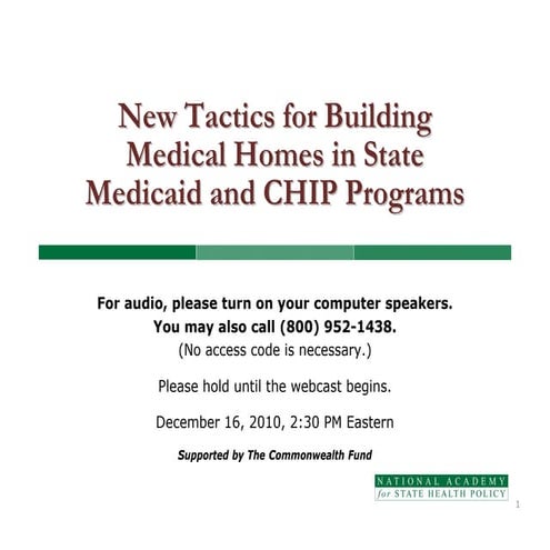 Takach- New Tactics for Building Medical Homes