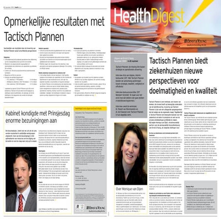 Tactisch Plannen In De Gezondheidszorg