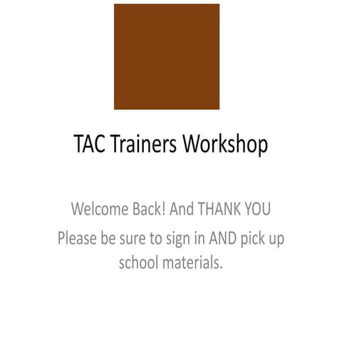 TAC Training 