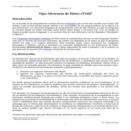 Jyoc java-cap19 tad (tipos abstractos de datos) | PDF