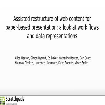Assisted restructure of web content for paper-based presentation: a look at w...
