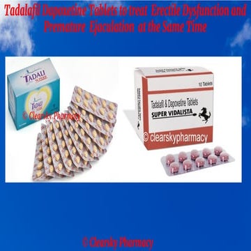 Tadalafil 20mg Dapoxetine 60mg Products