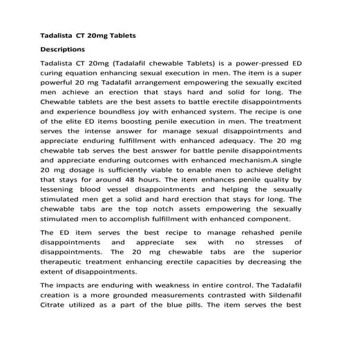 Tadalista ct 20mg