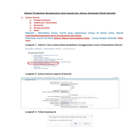 Tadbir Kedatangan Murid SPS