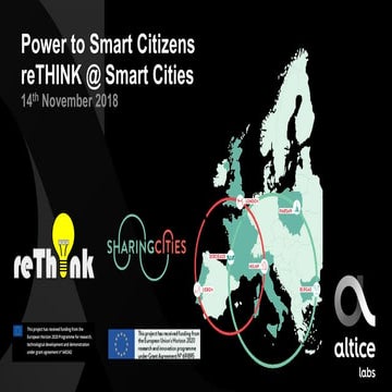 Power to Smart Citizens: reTHINK @ Smart Cities, Paulo Chainho, TADSummit 2018