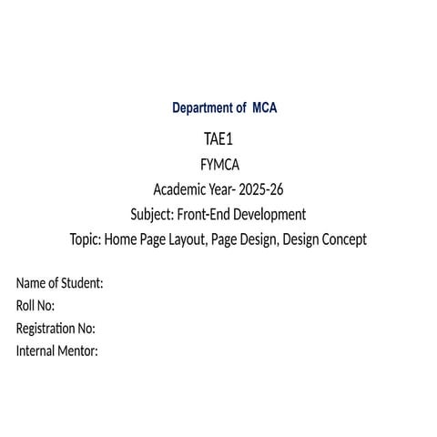 Home Page Layout, Page Design, Design Technique.