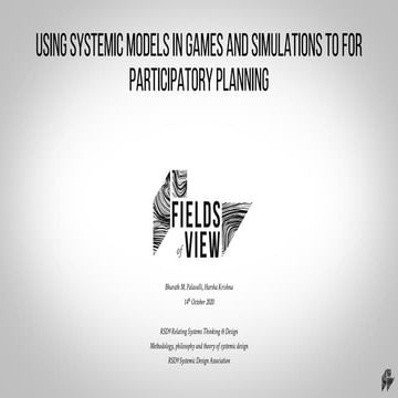 Using systemic models in games and simulations for participatory planning