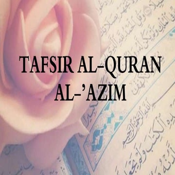 Tafsir al quran al-’azim ( Ibnu Katsir )