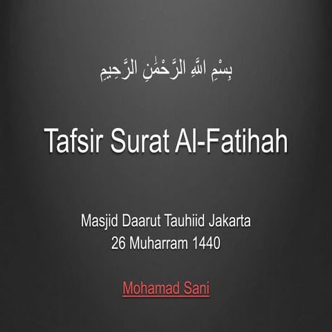Tafsir Surat Al-Fatihah