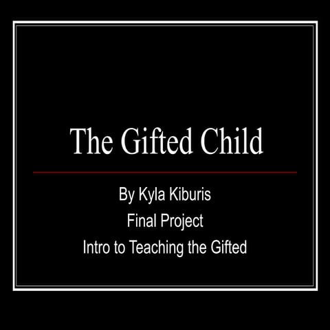 Intro to Teaching the Gifted | PPT