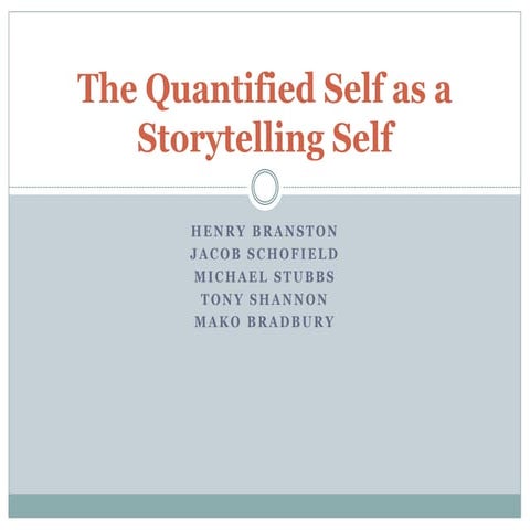 Quantified Self - Presentation
