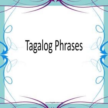 Tagalog phrases | PPTX