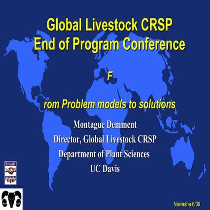 From Problem Models to Solutions: the Global Livestock CRSP