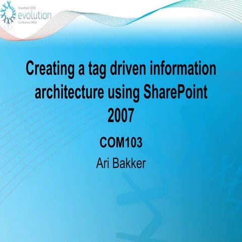 Tag driven information architecture using SharePoint 2007
