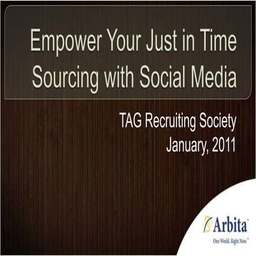 Tag empower your just in time sourcing with social media